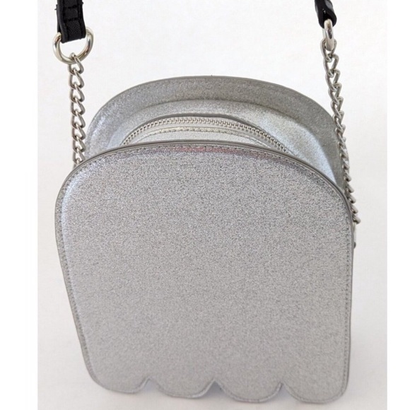Sparkly Silver Ghost Crossbody Bag Halloween - Picture 8 of 16